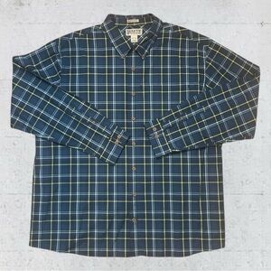 Duluth Trading Co Mens Shirt Untucked Relaxed Fit Long Sleeve Plaid 2XL Tall